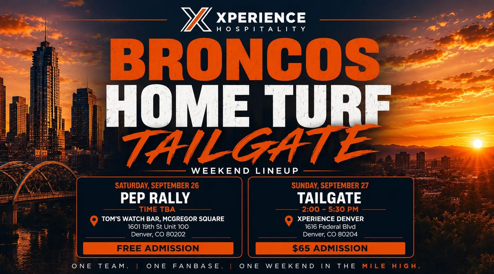 Broncos Home Turf Tailgate